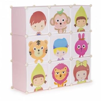 Raft modular cu 9 compartimente pentru camera copilului Ecotoys 09E Raft modular cu 9 compartimente pentru camera copilului Ecotoys 09E