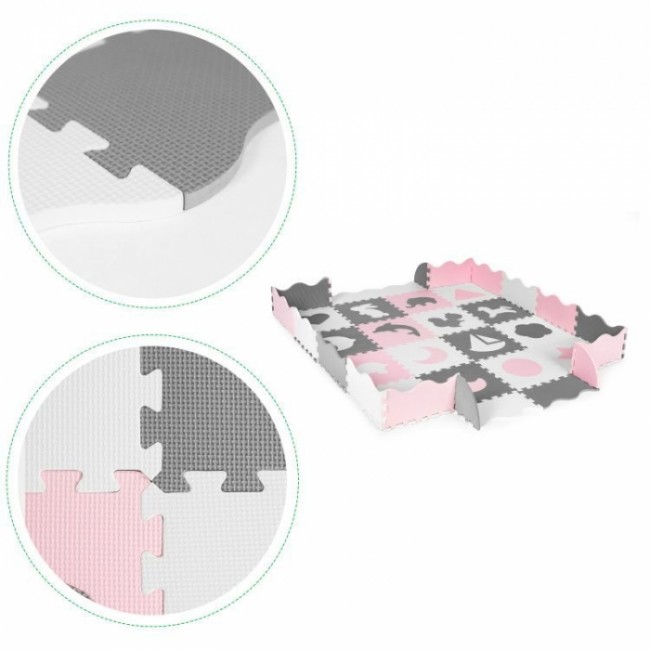 Salteluta de joaca tip puzzle cu pereti, 25 elemente, Ecotoys ECOEVA011