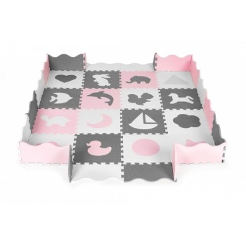 Salteluta de joaca tip puzzle cu pereti, 36 elemente, Ecotoys ECOEVA013 Salteluta de joaca tip puzzle cu pereti, 36 elemente, Ecotoys ECOEVA013