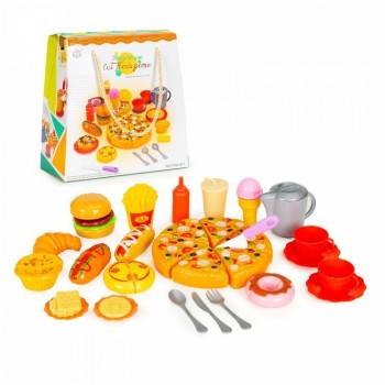 Set Fast Food pentru copii, 42 elemente, Ecotoys HC429510 Set Fast Food pentru copii, 42 elemente, Ecotoys HC429510