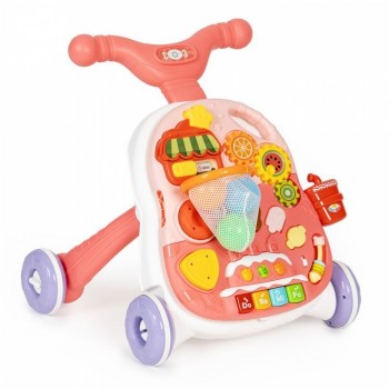 Antemergator educational 2 in 1 Huanger HE0815 - Alb cu roz Antemergator educational 2 in 1 Huanger HE0815 - Alb cu roz