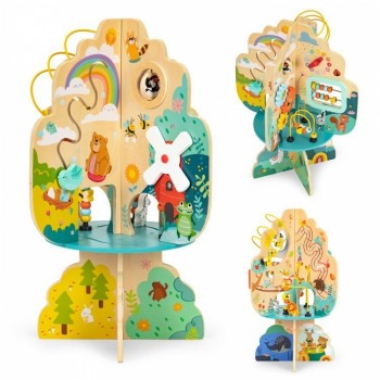 Jucarie interactiva din lemn sub forma de copac cu diverse activitati Ecotoys 1045 Jucarie interactiva din lemn sub forma de copac cu diverse activitati Ecotoys 1045
