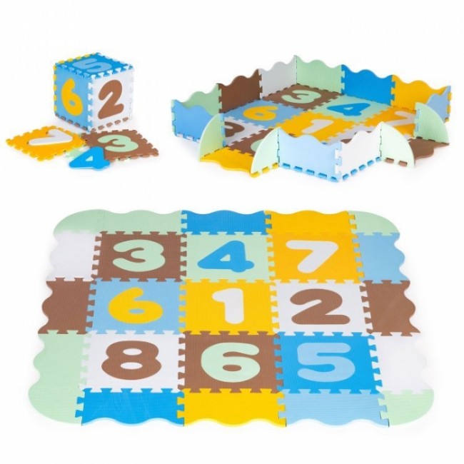 Salteluta de joaca tip puzzle cu pereti, 25 elemente, Ecotoys 3255 - Multicolor
