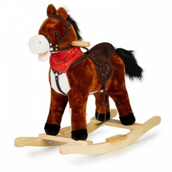 Calut balansoar cu sunete si coada in miscare Ecotoys XL-106 - Ciocolatiu Calut balansoar cu sunete si coada in miscare Ecotoys XL-106 - Ciocolatiu