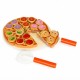 Jucarie interactiva din lemn sub forma de pizza, 27 elemente, Ecotoys TL733030