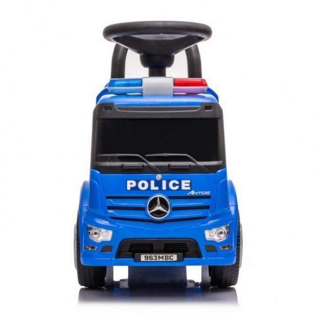 Masinuta de impins cu LED Mercedes Politie - Albastru