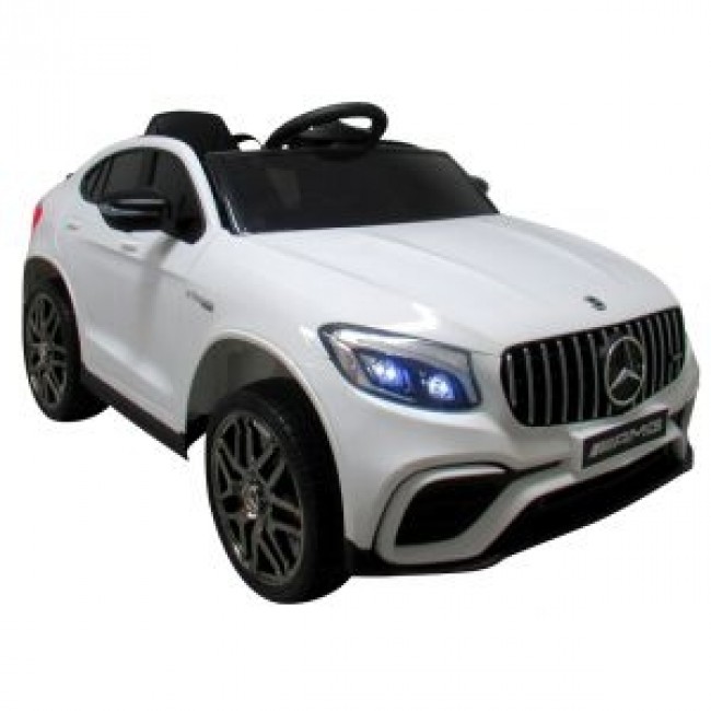 Masinuta electrica cu telecomanda 4 x 4, roti EVA, Mercedes AMG GLC 63S, varsta 3-6 ani, 115x61x55 CM, putere 180W R-Sport - Alb