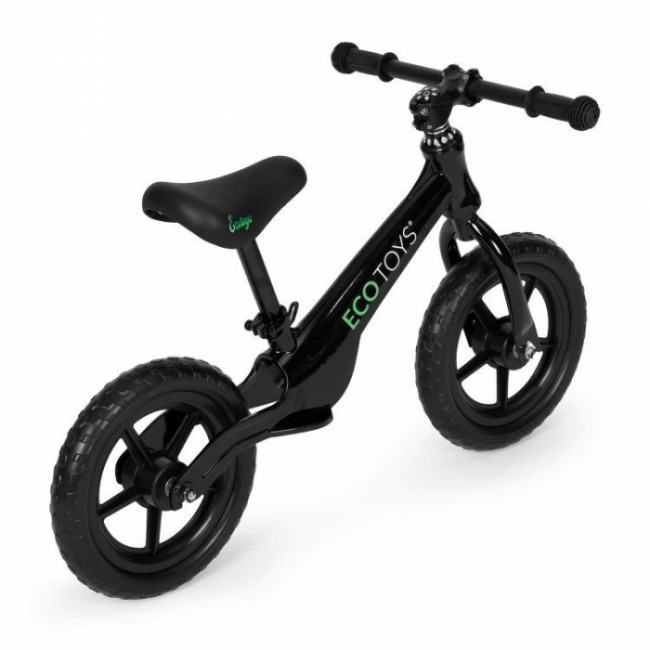 Bicicleta fara pedale cu roti din spuma EVA Ecotoys YM-BB-17 - Negru