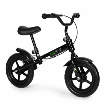 Bicicleta fara pedale cu frana de mana si roti din spuma EVA Ecotoys YM-BB-3 - Negru Bicicleta fara pedale cu frana de mana si roti din spuma EVA Ecotoys YM-BB-3 - Negru