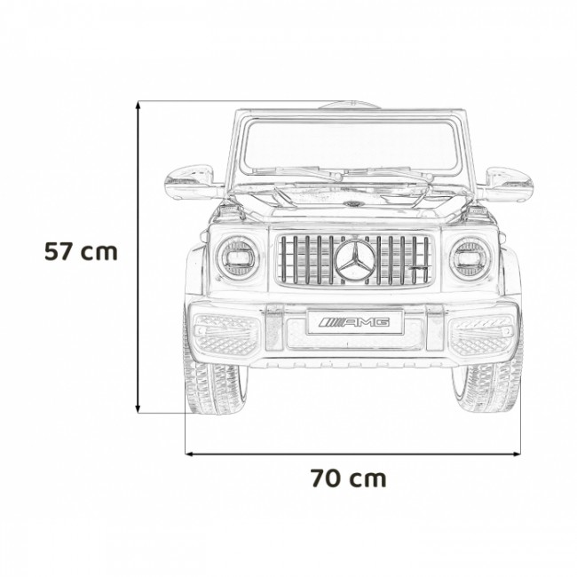 Masinuta electrica cu telecomanda MERCEDES AMG G63, roti EVA , scaun tapitat, varsta 1-5 ani, 107x70x57 cm, putere 50W – Rosu