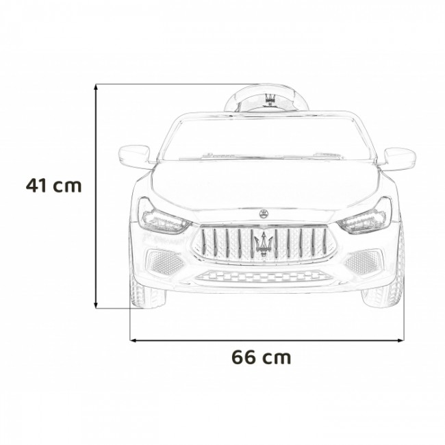 Masinuta electrica cu telecomanda MASERATI GHIBLI, roti EVA, scaun tapitat, 100x66x41 cm, putere 60W - Negru