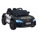 Masinuta electrica cu telecomanda AUDI R8 Police, roti EVA, scaun tapitat, 98x59x43 cm, putere 70W - Negru