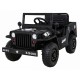 Masinuta electrica cu telecomanda Military Retro 4 X 4, roti EVA, scaun tapitat, 110x56x56 cm, putere 140W - Negru