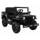 Masinuta electrica cu telecomanda Military Retro 4 X 4, roti EVA, scaun tapitat, 110x56x56 cm, putere 140W - Negru