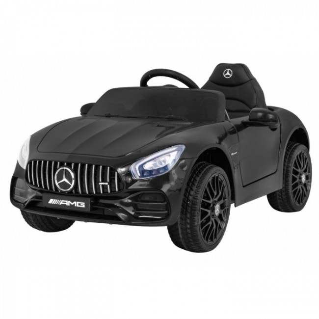 Masinuta electrica cu telecomanda MERCEDES BENZ GT, roti EVA, scaun tapitat, 108x68x48 cm, putere 70W - Negru