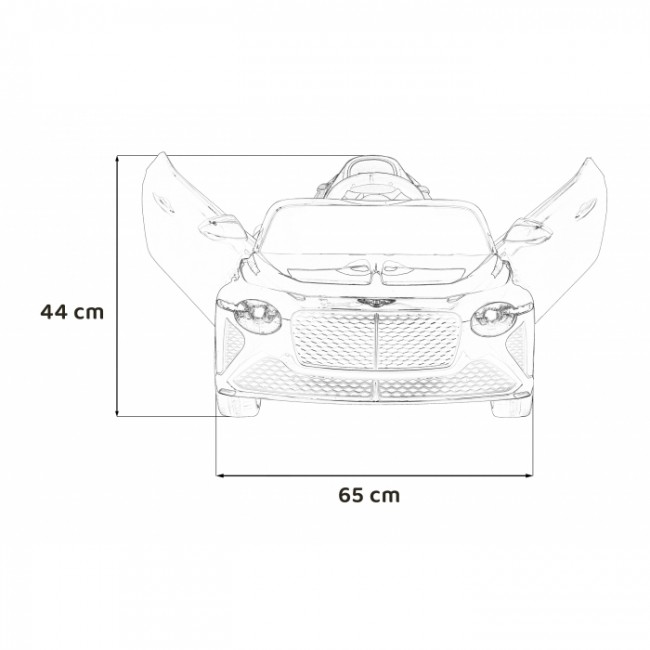 Masinuta electrica cu telecomanda BENTLEY BACALAR, roti EVA, scaun tapitat, 106x65x44 cm, putere 50W - Negru