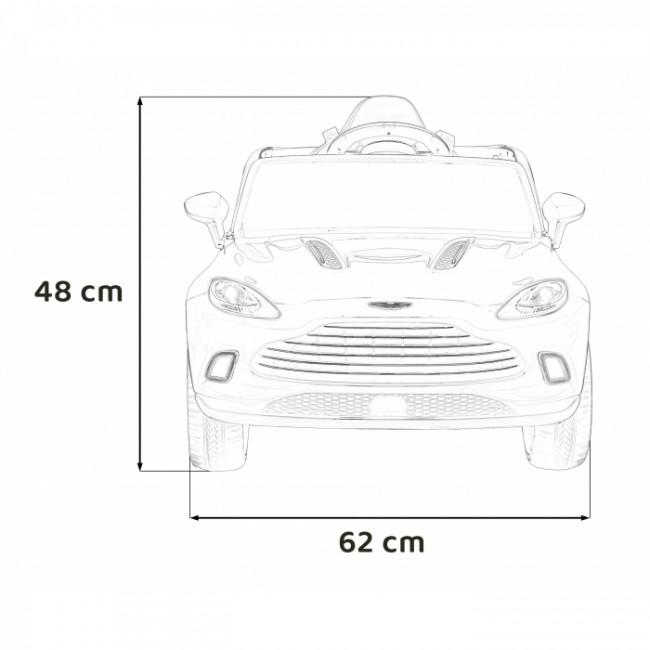 Masinuta electrica cu telecomanda ASTON MARTIN DBX, roti EVA, scaun tapitat, 105x62x48 cm, putere 100W - Negru