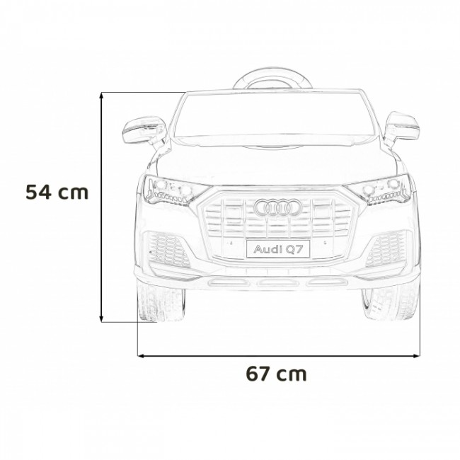 Masinuta electrica cu telecomanda AUDI Q7 NEW LIFT, roti EVA, scaun tapitat, 117x67x54 cm, putere 70W - Albastru