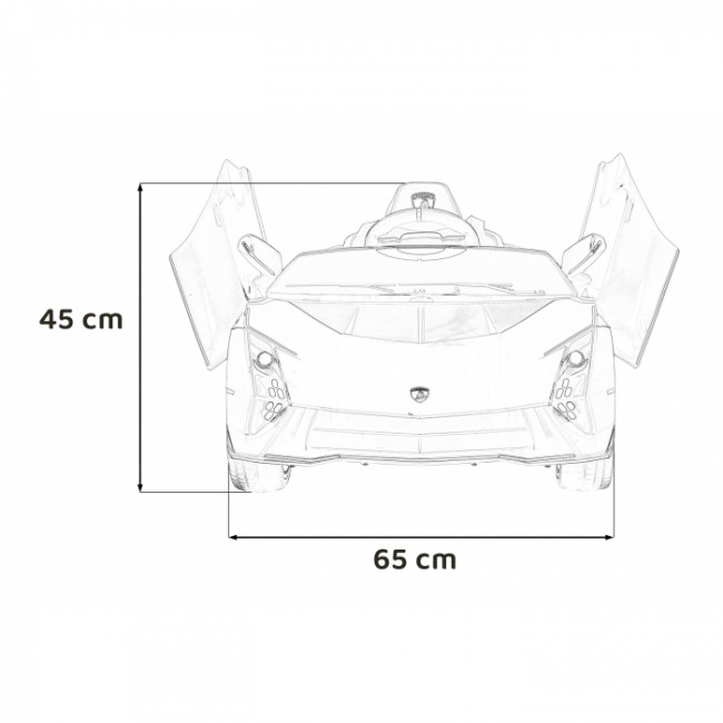 Masinuta electrica cu telecomanda LAMBORGHINI INVENCIBLE, roti EVA, scaun tapitat, 115x65x45 cm, putere 140W - Alb