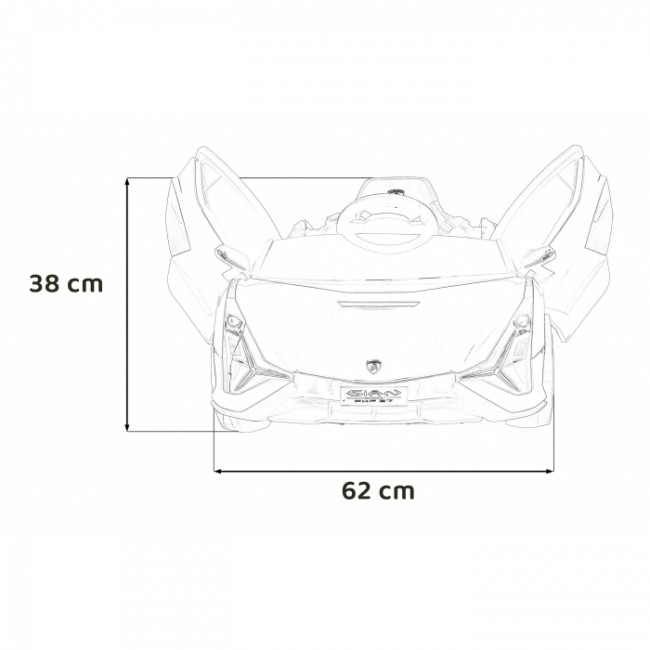 Masinuta electrica cu telecomanda LAMBORGHINI SIAN, roti EVA, scaun tapitat, 108x62x38 cm, putere 106W - Rosu