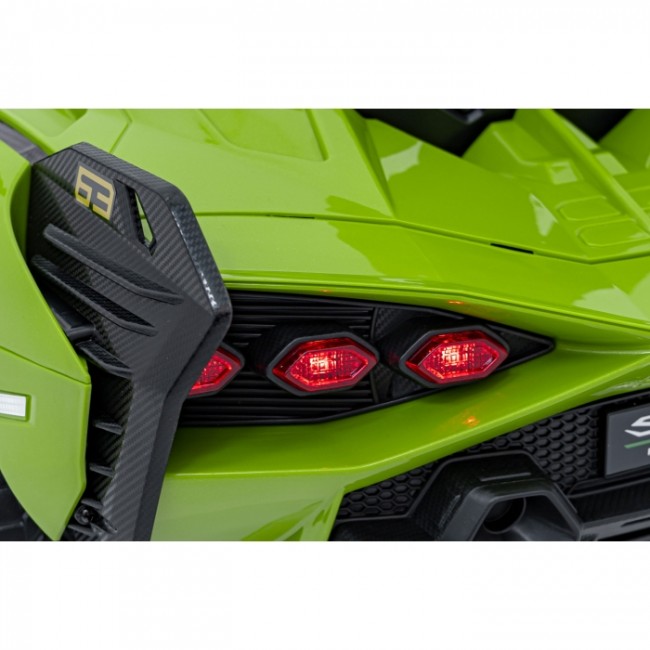 Masinuta electrica cu telecomanda LAMBORGHINI SIAN, roti EVA, scaun tapitat, 108x62x38 cm, putere 106W - Verde