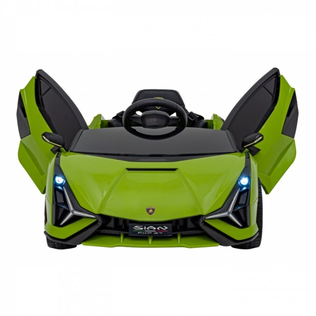 Masinuta electrica cu telecomanda LAMBORGHINI SIAN, roti EVA, scaun tapitat, 108x62x38 cm, putere 106W - Verde