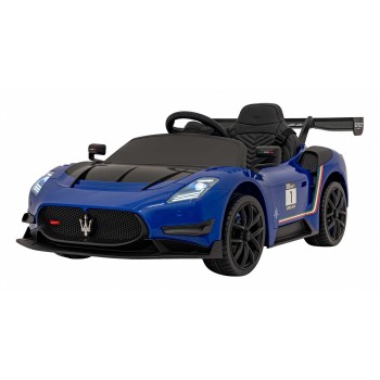 Masinuta electrica cu telecomanda MASERATI MC20 GT2, roti EVA, scaun tapitat, 115x61x46 cm, putere 110W - Albastru Masinuta electrica cu telecomanda MASERATI MC20 GT2, roti EVA, scaun tapitat, 115x61x46 cm, putere 110W - Albastru