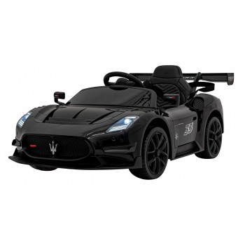 Masinuta electrica cu telecomanda MASERATI MC20 GT2, roti EVA, scaun tapitat, 115x61x46 cm, putere 110W - Negru Masinuta electrica cu telecomanda MASERATI MC20 GT2, roti EVA, scaun tapitat, 115x61x46 cm, putere 110W - Negru