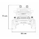 Masinuta electrica cu telecomanda TOYOTA FJ CRUISER 4 X 4, roti EVA, scaun tapitat, 100x64x71 cm, putere 90W - Negru