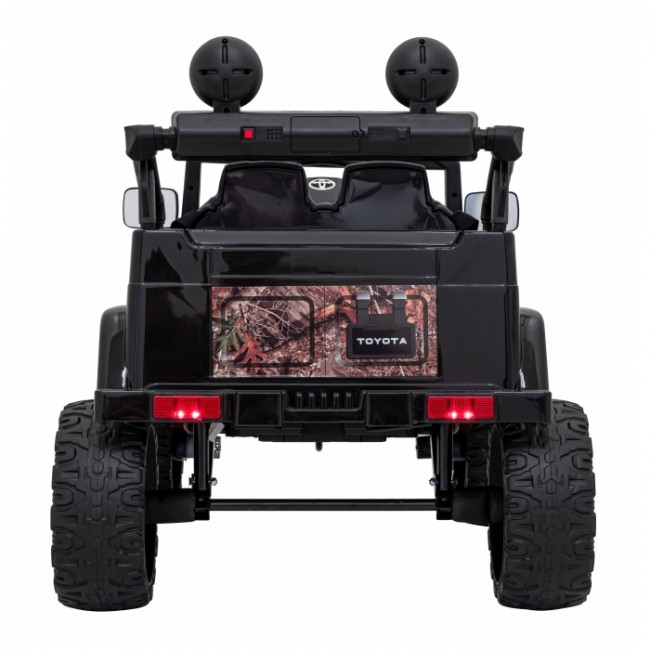 Masinuta electrica cu telecomanda TOYOTA FJ CRUISER 4 X 4, roti EVA, scaun tapitat, 100x64x71 cm, putere 90W - Negru