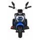 Motocicleta electrica Fast Tourist, roti din plastic, scaun tapitat, 83x35x63 cm, putere 18W - Albastru