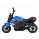 Motocicleta electrica Fast Tourist, roti din plastic, scaun tapitat, 83x35x63 cm, putere 18W - Albastru