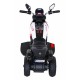 Motocicleta electrica Fast Tourist, roti din plastic, scaun tapitat, 83x35x63 cm, putere 18W - Alb