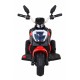 Motocicleta electrica Fast Tourist, roti din plastic, scaun tapitat, 83x35x63 cm, putere 18W - Rosu