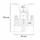 Motocicleta electrica HONDA CRF 450R, roti din plastic, 70x41x50 cm, putere 30W - Rosu