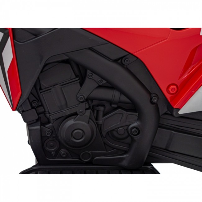 Motocicleta electrica HONDA CRF 450R, roti din plastic, 70x41x50 cm, putere 30W - Rosu