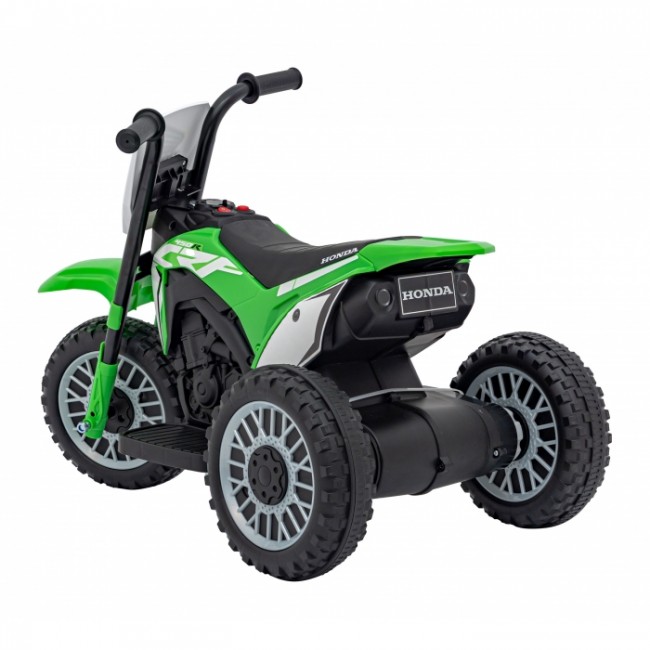 Motocicleta electrica HONDA CRF 450R, roti din plastic, 70x41x50 cm, putere 30W - Verde