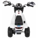 Motocicleta electrica MiniBike, roti din plastic, scaun tapitat, 71x53x57 cm, putere 6V - Alb