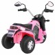 Motocicleta electrica MiniBike, roti din plastic, scaun tapitat, 71x53x57 cm, putere 6V - Roz