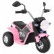 Motocicleta electrica MiniBike, roti din plastic, scaun tapitat, 71x53x57 cm, putere 6V - Roz