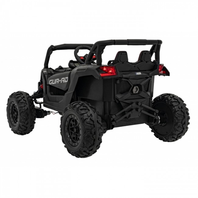 ATV electric cu telecomanda BUGGY DEFEND 4 X 4 JH-105, roti EVA, scaun tapitat, 106x75x59 cm, putere 140W - Negru