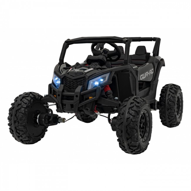 ATV electric cu telecomanda BUGGY DEFEND 4 X 4 JH-105, roti EVA, scaun tapitat, 106x75x59 cm, putere 140W - Negru