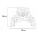 ATV electric cu telecomanda BUGGY DEFEND 4 X 4 JH-105, roti EVA, scaun tapitat, 106x75x59 cm, putere 140W - Albastru