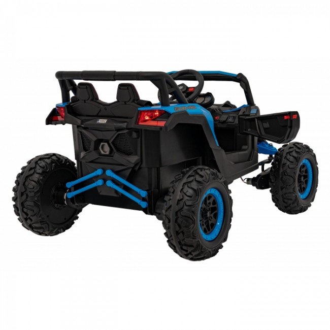 ATV electric cu telecomanda BUGGY DEFEND 4 X 4 JH-105, roti EVA, scaun tapitat, 106x75x59 cm, putere 140W - Albastru