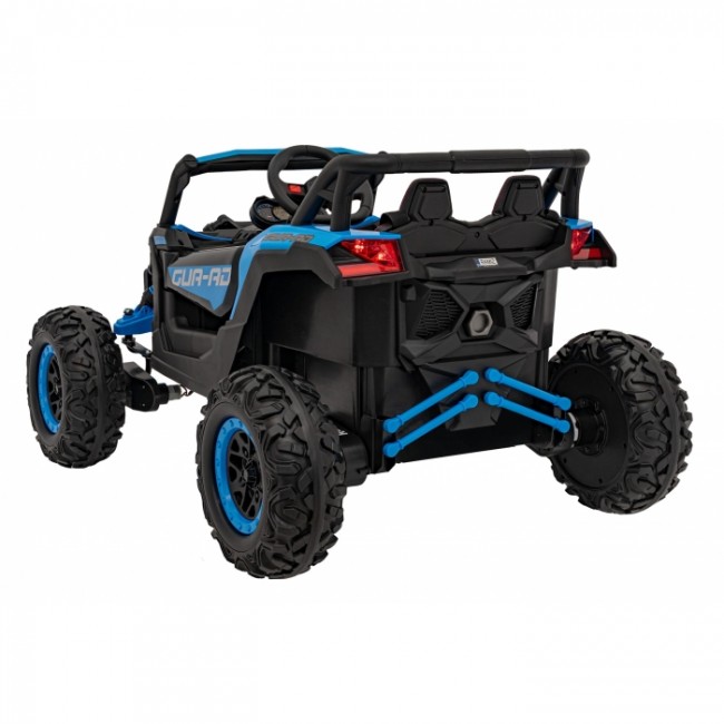 ATV electric cu telecomanda BUGGY DEFEND 4 X 4 JH-105, roti EVA, scaun tapitat, 106x75x59 cm, putere 140W - Albastru