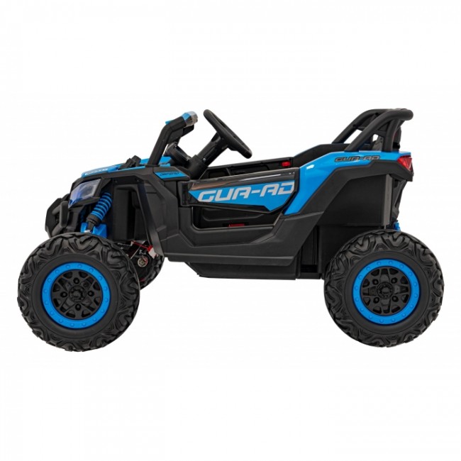 ATV electric cu telecomanda BUGGY DEFEND 4 X 4 JH-105, roti EVA, scaun tapitat, 106x75x59 cm, putere 140W - Albastru