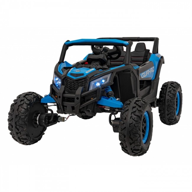 ATV electric cu telecomanda BUGGY DEFEND 4 X 4 JH-105, roti EVA, scaun tapitat, 106x75x59 cm, putere 140W - Albastru