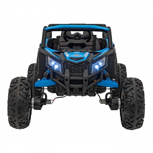 ATV electric cu telecomanda BUGGY DEFEND 4 X 4 JH-105, roti EVA, scaun tapitat, 106x75x59 cm, putere 140W - Albastru