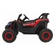 ATV electric cu telecomanda BUGGY DEFEND 4 X 4 JH-105, roti EVA, scaun tapitat, 106x75x59 cm, putere 140W - Rosu