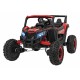 ATV electric cu telecomanda BUGGY DEFEND 4 X 4 JH-105, roti EVA, scaun tapitat, 106x75x59 cm, putere 140W - Rosu